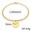 Simple Style Cartoon Character Letter Heart Shape Titanium Steel Plating 18k Gold Plated Bangle