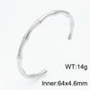 Fashion Bamboo Joint Titanium Steel Plating Bangle