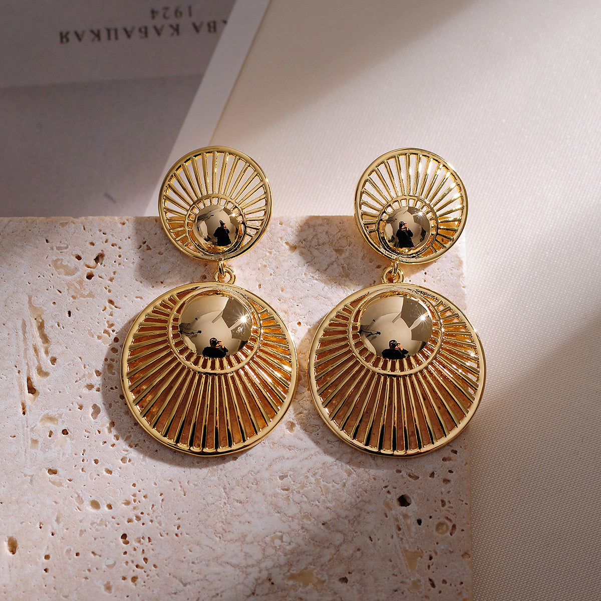 1 Pair Simple Style Geometric Copper 18k Gold Plated Ear Studs