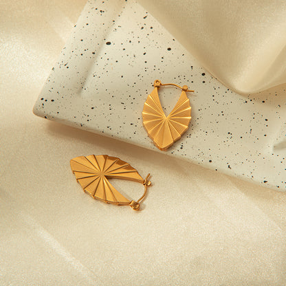 1 Pair Ig Style Simple Style Geometric Plating Stainless Steel Gold Plated Earrings