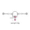 1 Piece Sexy Sweet Heart Shape Wings Bow Knot Plating Inlay Stainless Steel Rhinestones Ear Studs