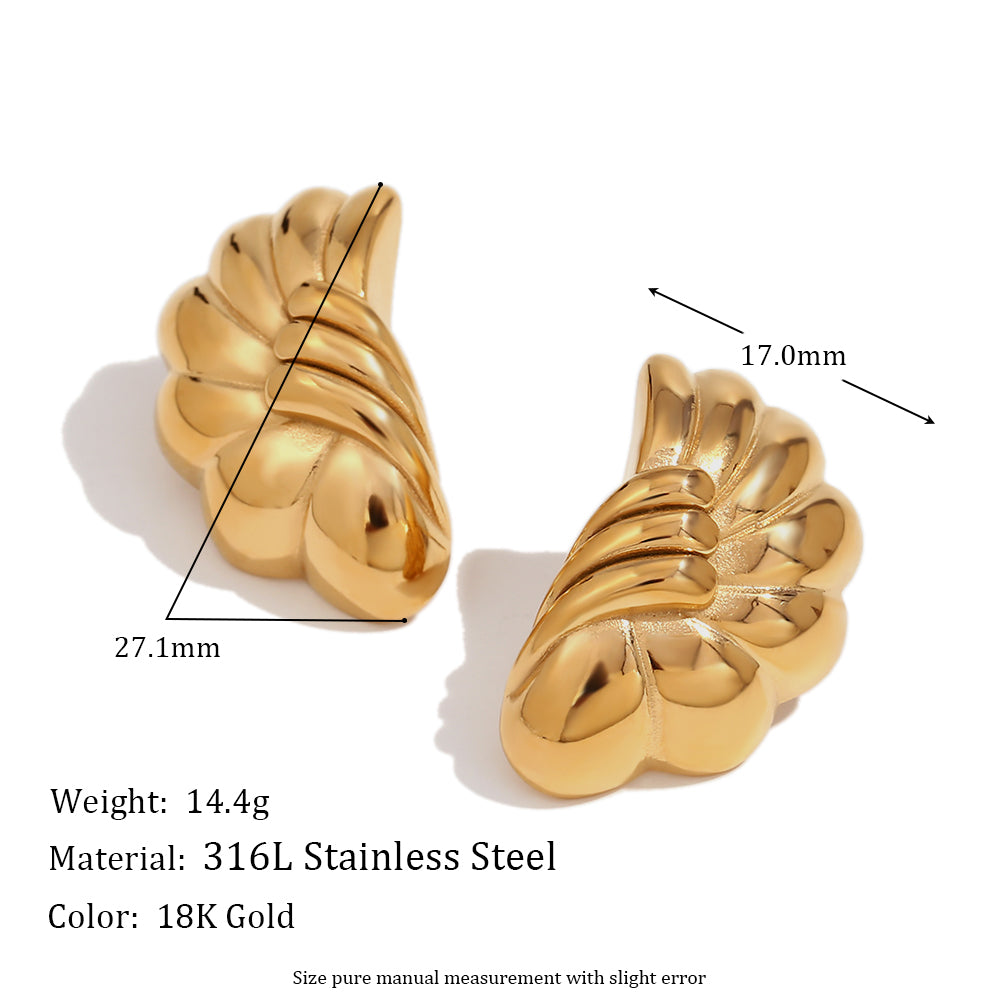 1 Pair Vintage Style Simple Style Geometric Plating Stainless Steel 18k Gold Plated Ear Studs