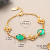 French Style Flower Copper Plating Inlay Resin Pearl 18k Middle Ancient Gold Bracelets