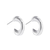 1 Pair Elegant Simple Style C Shape Plating Inlay Stainless Steel Artificial Pearls 18k Gold Plated Ear Studs