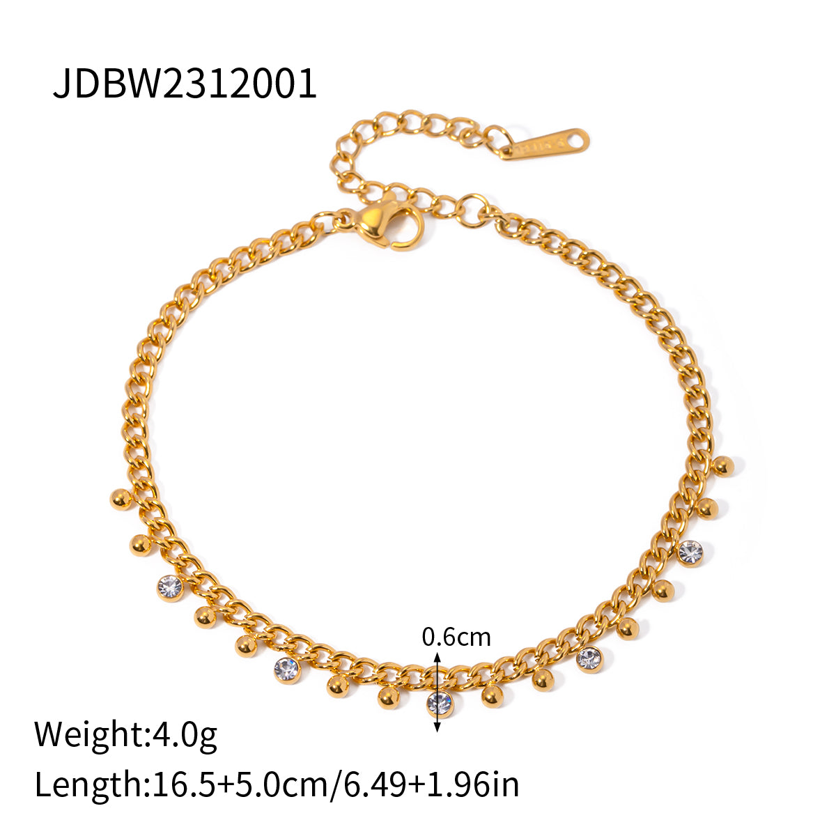 Ig Style Round Stainless Steel Plating 18k Gold Plated Bracelets Necklace