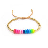 Casual Simple Style Colorful Soft Clay Copper Beaded Knitting Plating 18k Gold Plated Women's Bracelets