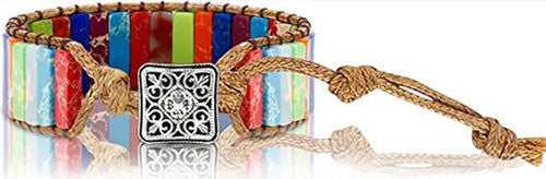 Casual Ethnic Style Geometric Emperor Stone Rope Knitting Drawstring Bracelets