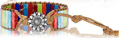 Casual Ethnic Style Geometric Emperor Stone Rope Knitting Drawstring Bracelets