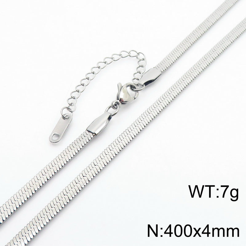 Fashion Rhombus Titanium Steel Plating Necklace