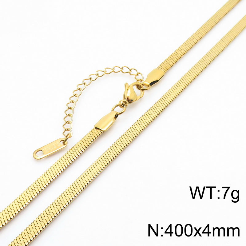 Fashion Rhombus Titanium Steel Plating Necklace