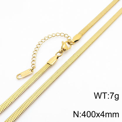 Fashion Rhombus Titanium Steel Plating Necklace