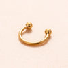 Simple Style Geometric Solid Color Titanium Alloy 18k Gold Plated Ear Studs In Bulk