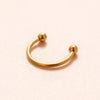 Simple Style Geometric Solid Color Titanium Alloy 18k Gold Plated Ear Studs In Bulk