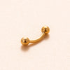 Simple Style Geometric Solid Color Titanium Alloy 18k Gold Plated Ear Studs In Bulk