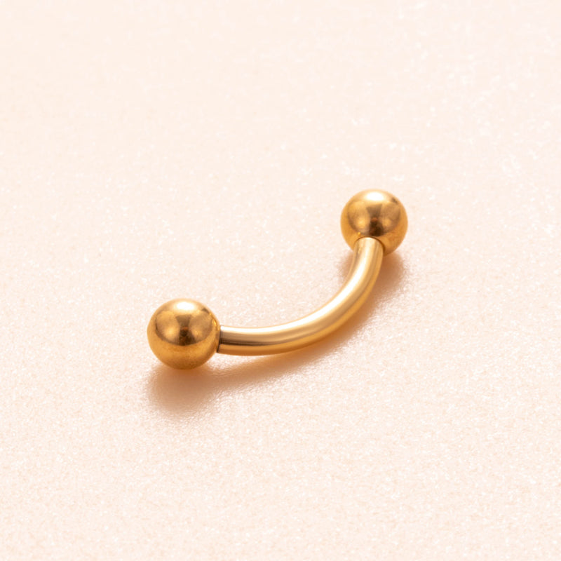 Simple Style Geometric Solid Color Titanium Alloy 18k Gold Plated Ear Studs In Bulk