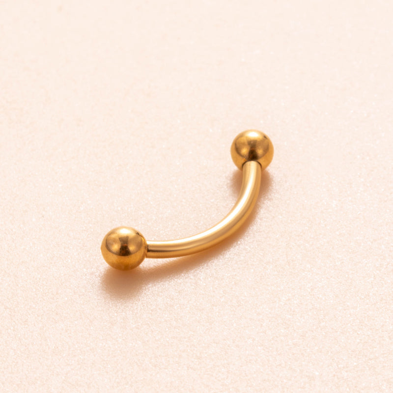 Simple Style Geometric Solid Color Titanium Alloy 18k Gold Plated Ear Studs In Bulk