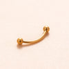 Simple Style Geometric Solid Color Titanium Alloy 18k Gold Plated Ear Studs In Bulk