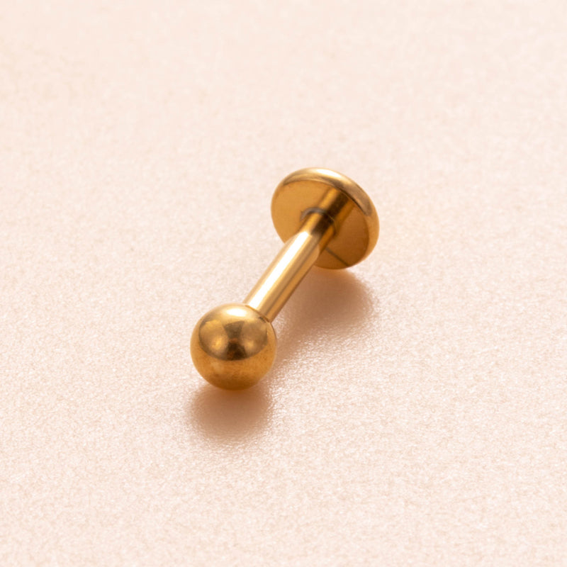 Simple Style Geometric Solid Color Titanium Alloy 18k Gold Plated Ear Studs In Bulk