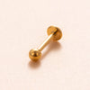 Simple Style Geometric Solid Color Titanium Alloy 18k Gold Plated Ear Studs In Bulk