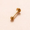 Simple Style Geometric Solid Color Titanium Alloy 18k Gold Plated Ear Studs In Bulk