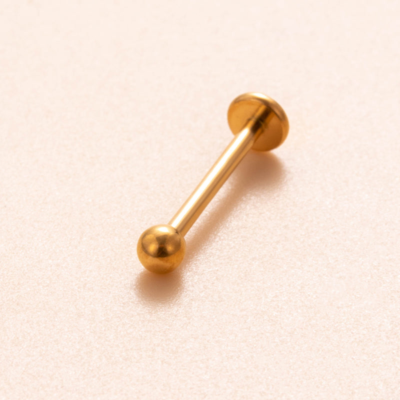 Simple Style Geometric Solid Color Titanium Alloy 18k Gold Plated Ear Studs In Bulk