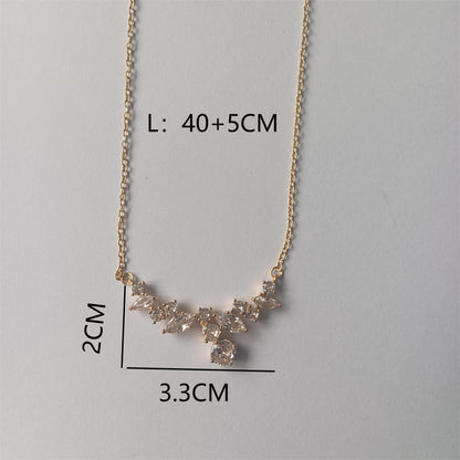 Glam Simple Style Flower Stainless Steel Plating Inlay Zircon 18k Gold Plated Pendant Necklace