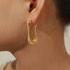 1 Pair Casual Simple Style U Shape Plating Copper 18k Gold Plated Ear Studs
