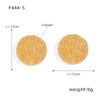 1 Pair Casual Simple Style Triangle Round Square Plating Copper 18k Gold Plated Ear Studs