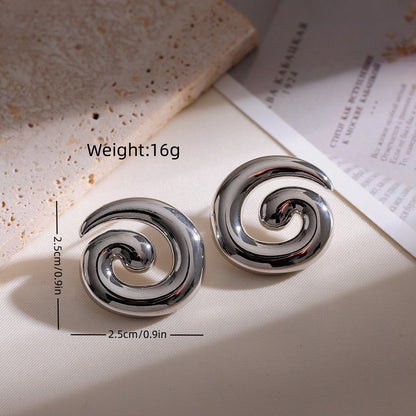 1 Pair Simple Style Geometric Copper 18k Gold Plated Ear Studs