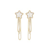 1 Pair Simple Style Tassel Plating Inlay Copper Rhinestones Drop Earrings