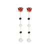 1 Pair Ig Style Rose Plating Inlay Copper Drop Earrings