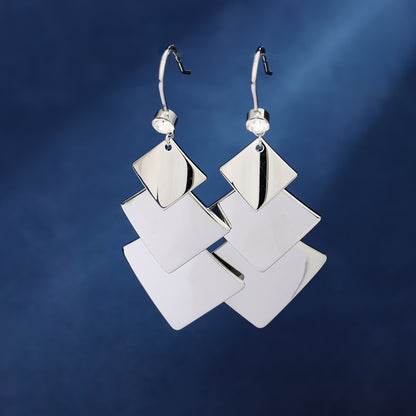 1 Pair IG Style Geometric Plating Inlay Copper Drop Earrings