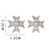 1 Pair Ig Style Simple Style Flower Plating Inlay Copper Ear Studs