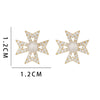 1 Pair Ig Style Simple Style Flower Plating Inlay Copper Ear Studs