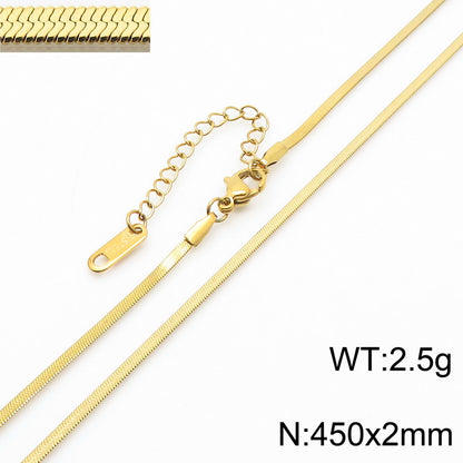 Fashion Rhombus Titanium Steel Plating Necklace