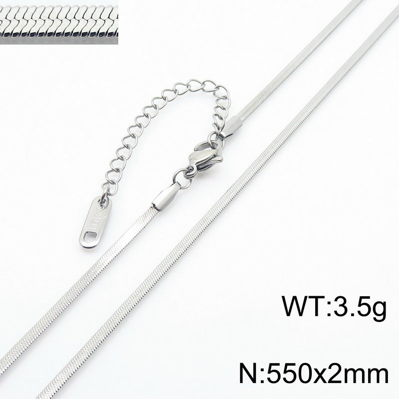 Fashion Rhombus Titanium Steel Plating Necklace