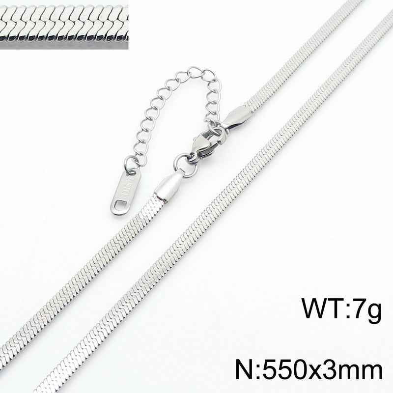 Fashion Rhombus Titanium Steel Plating Necklace