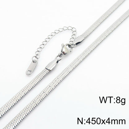 Fashion Rhombus Titanium Steel Plating Necklace