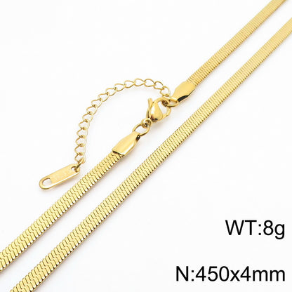 Fashion Rhombus Titanium Steel Plating Necklace