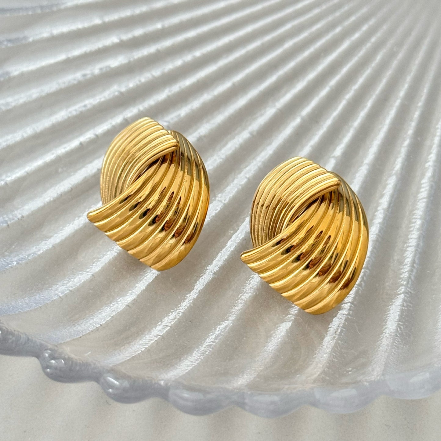 1 Pair Ig Style Simple Style Geometric Plating Stainless Steel 14k Gold Plated Ear Studs