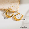 1 Pair Simple Style U Shape Solid Color Plating Stainless Steel 18k Gold Plated Earrings