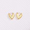 1 Pair Vintage Style U Shape Geometric Heart Shape Plating Stainless Steel Hoop Earrings