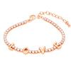 Fashion Letter Copper Inlay Artificial Diamond Jewelry Set