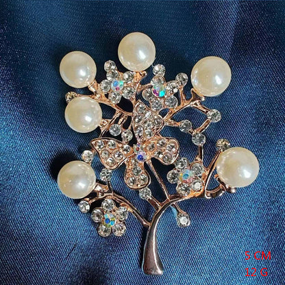 Elegant Leaf Flower Alloy Women'S Brooches