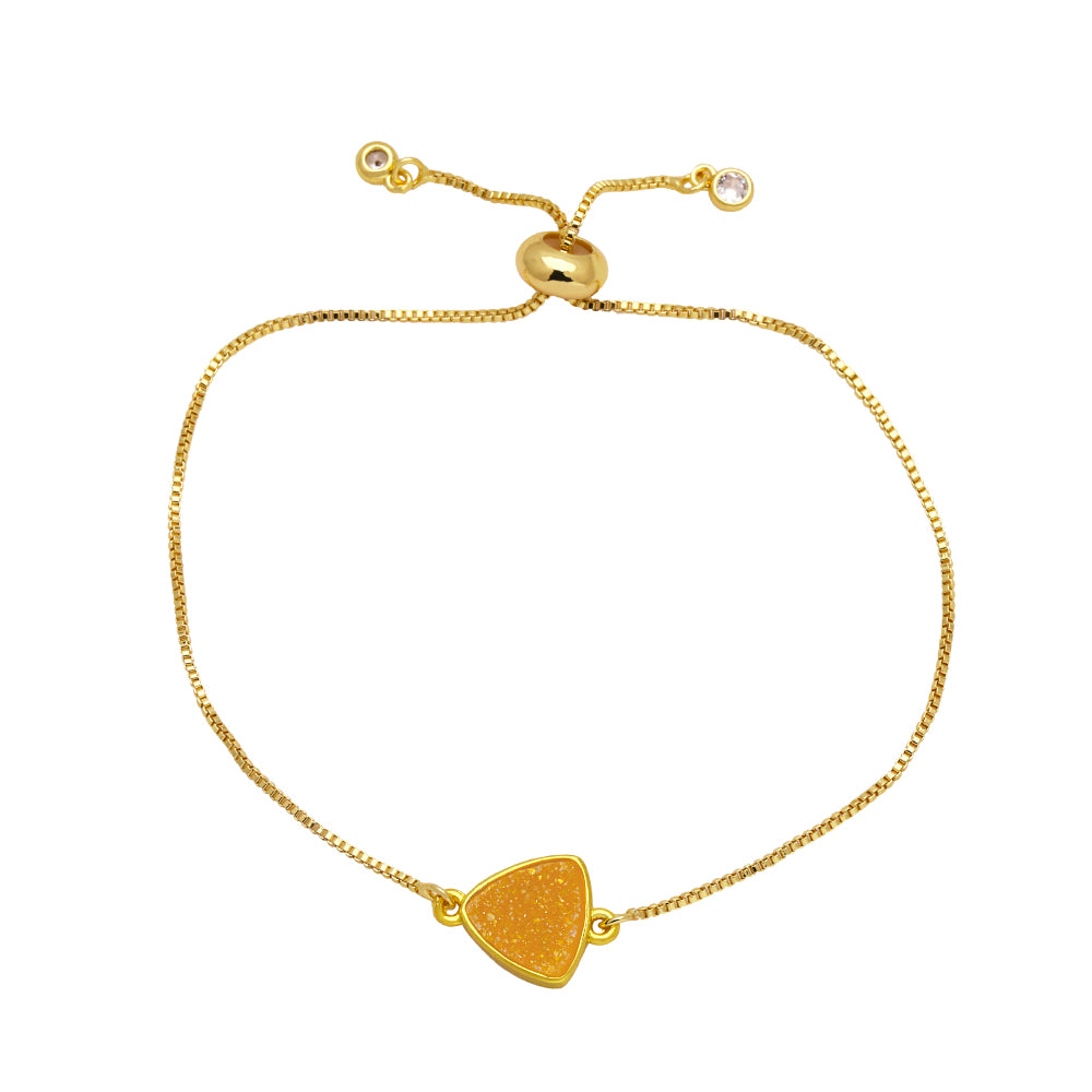 Modern Style Simple Style Triangle Copper Plating 18k Gold Plated Bracelets