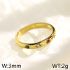 Simple Style Star Titanium Steel Plating Inlay Zircon 18k Gold Plated Rings