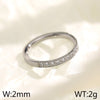 Simple Style Star Titanium Steel Plating Inlay Zircon 18k Gold Plated Rings