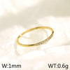 Simple Style Star Titanium Steel Plating Inlay Zircon 18k Gold Plated Rings