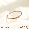 Simple Style Star Titanium Steel Plating Inlay Zircon 18k Gold Plated Rings