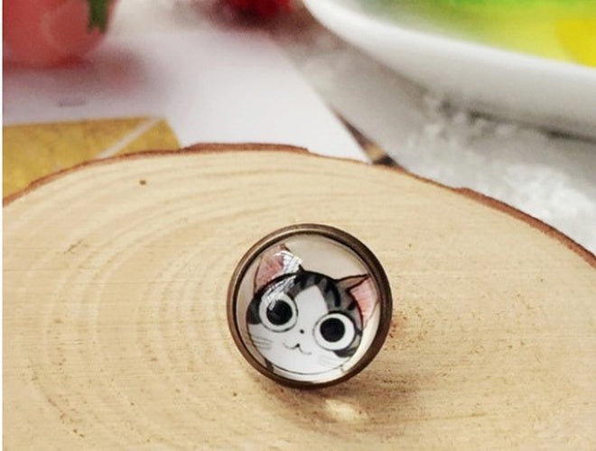 Cartoon Style Cat Alloy Plating Women's Ear Studs